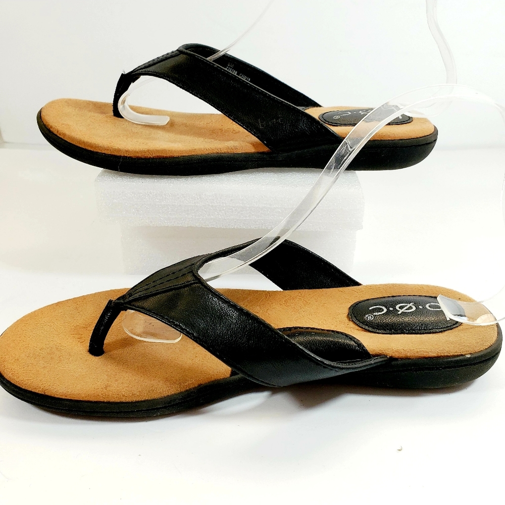 B.O.C  Zita Black Thong Flip Flop Sandal Cushioned Insole Size 8M Women EUC - Picture 5 of 11
